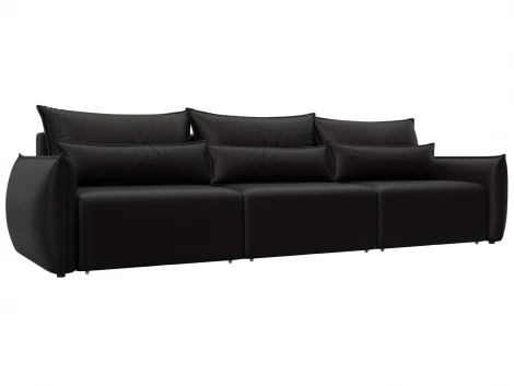 Диван прямой Лига-051 НПБ Лонг (ЛДСП,Брус,Фанера/Пластик/Экокожа/Коричневый) Лига Диванов 129883