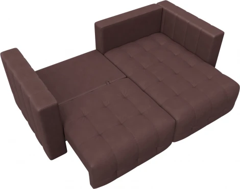 Диван угловой Лига-052 НПБ угол универсальный Лига Диванов (Замша) арт.128814
