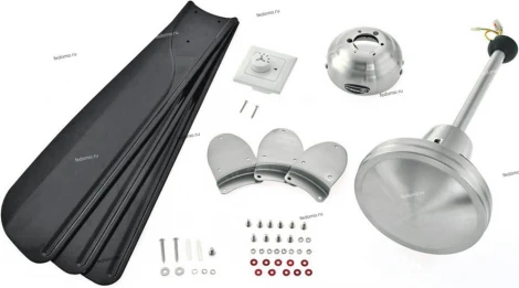 Вентилятор потолочный с настенным регулятором Westinghouse Urban Gale, 3 лопасти, хром, черный