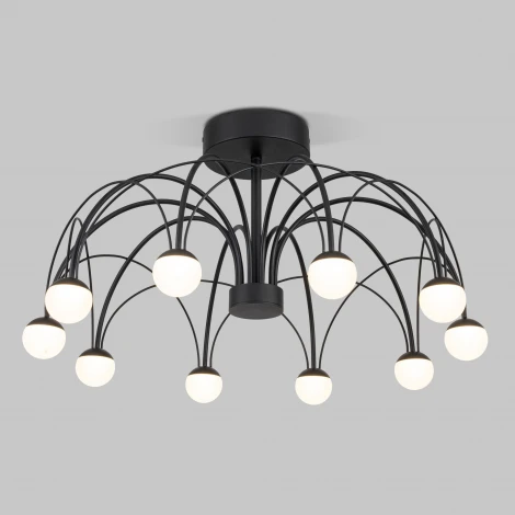 Потолочная люстра на штанге Eurosvet Ragno 90035/10 LED черный (220V, шарики)