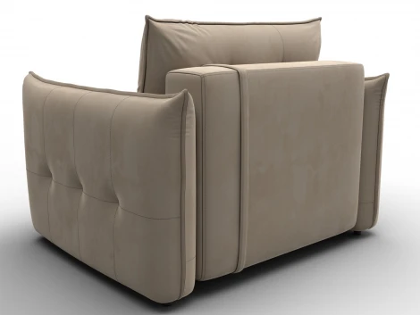 Кресло Лига-100 НПБ (ДСП,Фанера,Велюр/Бежевый) Лига Диванов 136999