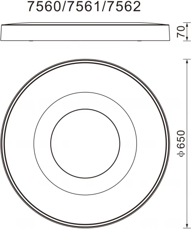 Потолочный светильник круглый Mantra Coin 7560 (регулировка яркости, LED, 220V, пульт управления, круглые)