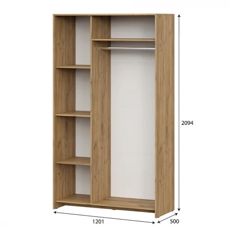 Шкаф трехстворчатый Арника для одежды Лофт