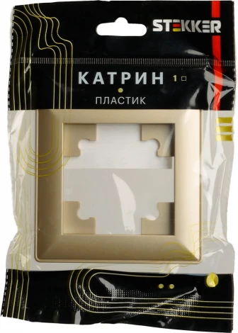 Рамка на 1 пост (золото) Stekker Катрин 49606