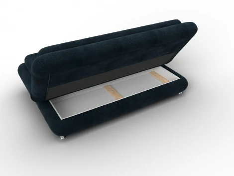 Диван-книжка Лига-123 (Металл,ЛДСП,Брус,Доска,Велюр/Графит) Лига Диванов 137624