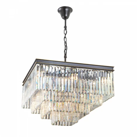 Подвесная люстра ярусная каскадная Citilux Мартин CL332241 (220V, хрусталь, на цепи)