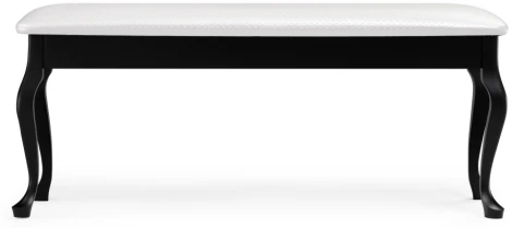 Банкетка Woodville Хиль черная / кожзам белый пунто 515161