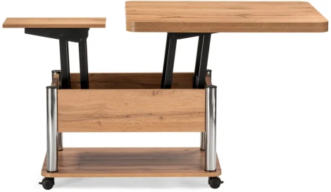 Стол-трансформер Woodville Виват дуб вотан / хром 490590