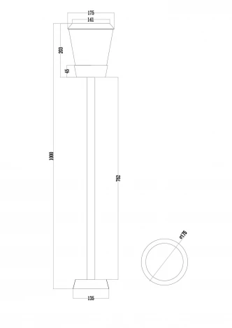 Наземный фонарь Maytoni Faro O039FL-01B