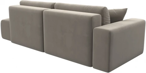 Диван прямой Лига-036 НПБ Модерн подлокотник слева (Бежевый/Микровельвет) Лига Диванов арт.121330L