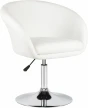 8600-LM,  цвет сиденья белый, цвет основания хромКресло дизайнерское EDISON (белый)