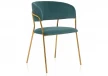 11778Обеденный стул на металлокаркасе Woodville Kamelia green / gold 11778